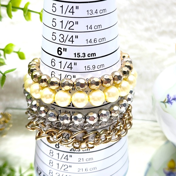 Premier Designs Gold Tone 6 Strand Bracelet - Picture 5 of 10